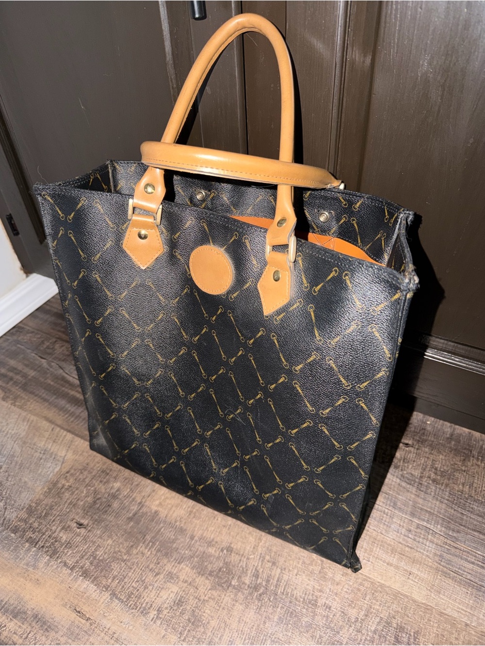 Vintage Horsebit Patterned Tote by Koret (Made in Japan)